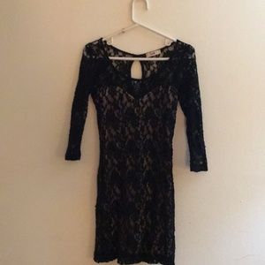 Black lace dress